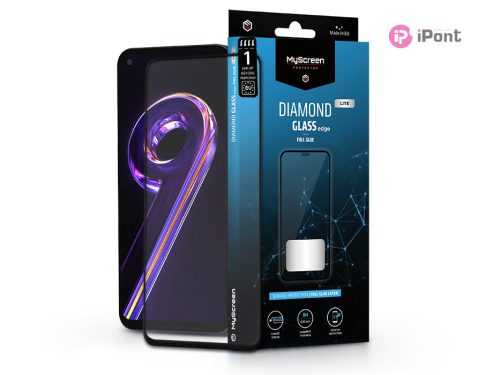 Realme 9 Pro+ edzett üveg képernyővédő fólia - MyScreen Protector Diamond Glass Lite Edge2.5D Full Glue - fekete