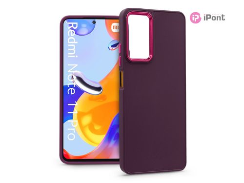 Xiaomi Redmi Note 11 Pro/Redmi Note 11 Pro 5G szilikon hátlap - Frame - bíbor