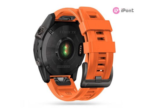 Garmin Fenix 3 / 5X / 3HR / 5X Plus / 6X / 6X Pro / 7X szilikon sport óraszíj - Tech-Protect IconBand - narancs